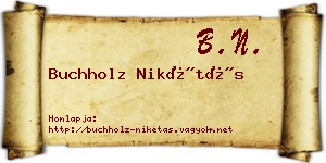 Buchholz Nikétás névjegykártya